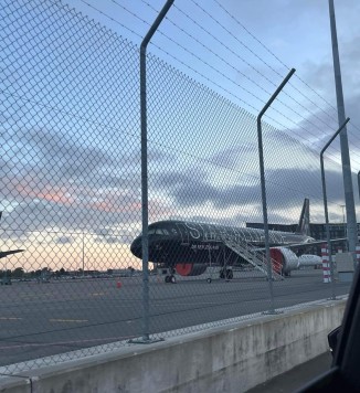 Plane at christchurch airport