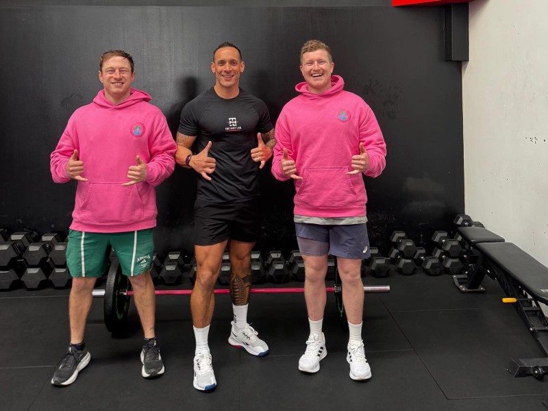 Sam, Josh and Brandon from Summit for Strength in a gym