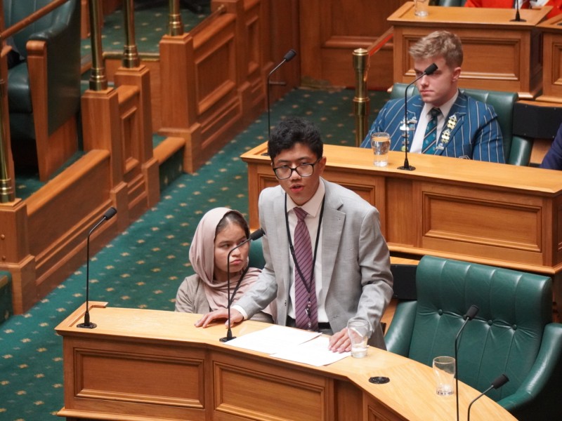 Youth MP Jermain Del Mundo delivering General Debate speech.