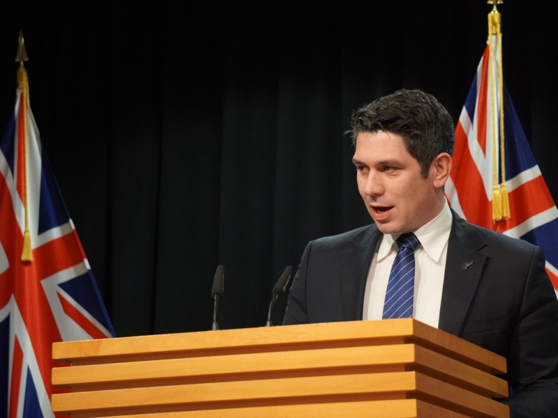 Youth Minister James Meager speaking for Youth Press Gallery stand up