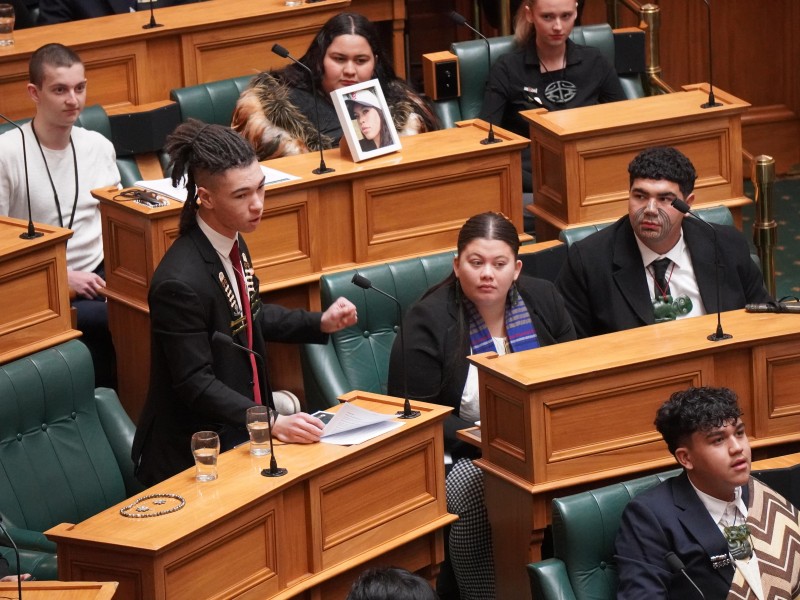 Youth MP Thomas Brocherie and member of the "Make it 16" campaign, delivering General Debate speech.