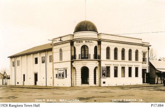 Rangiora Town Hall pictured in 1928