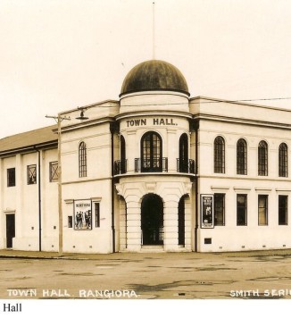 Rangiora Town Hall pictured in 1928