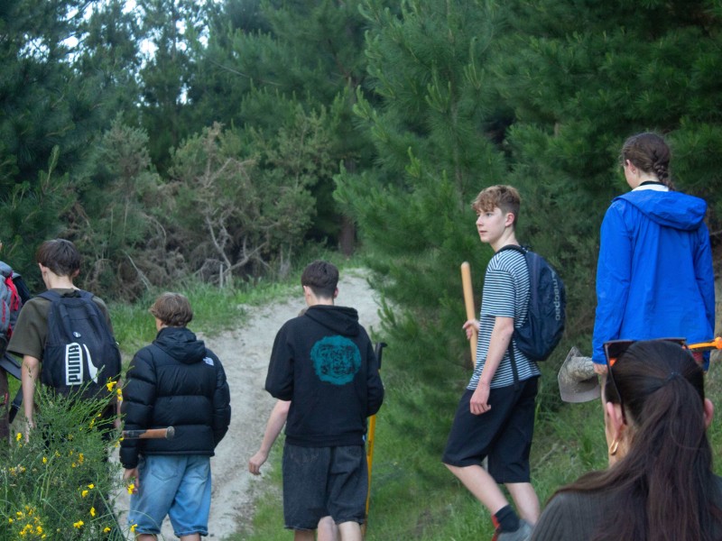 Up the hill
