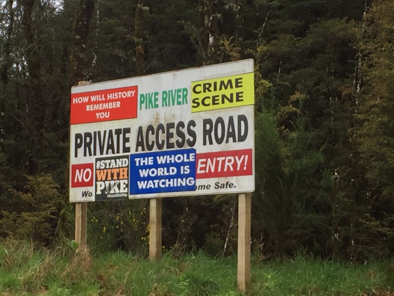 Pike River Mine sign